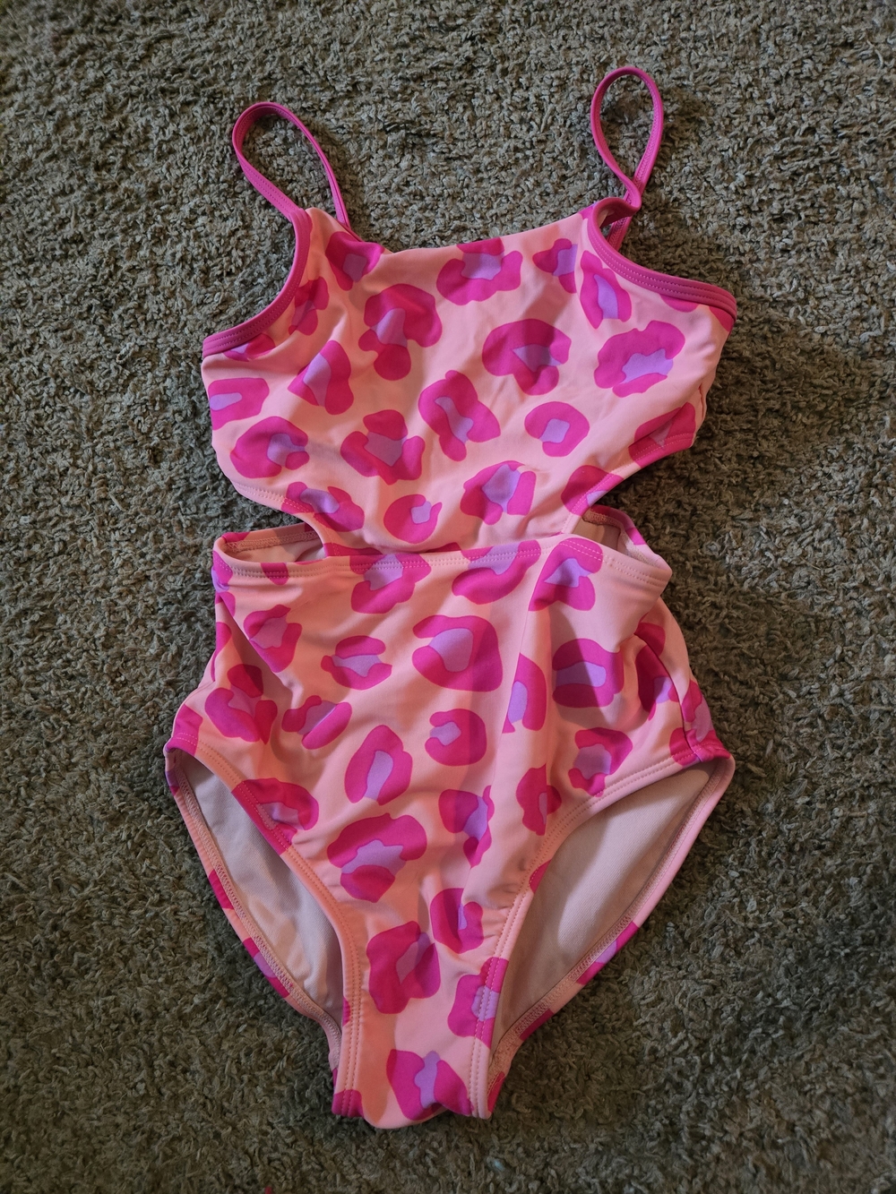 Girls' Pink Cutout One-Piece Swimsuit Size 10/12 #0011